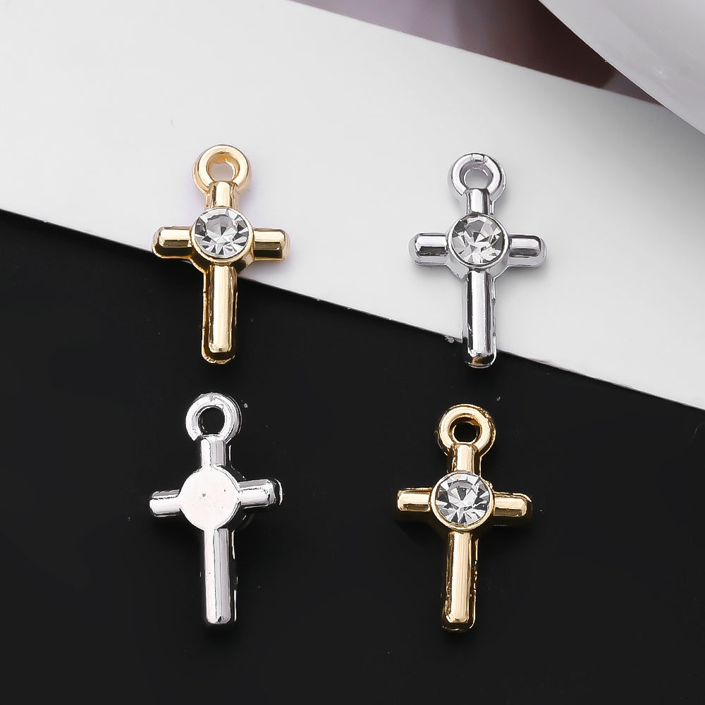 Rhinestone Cross Pendant Charms