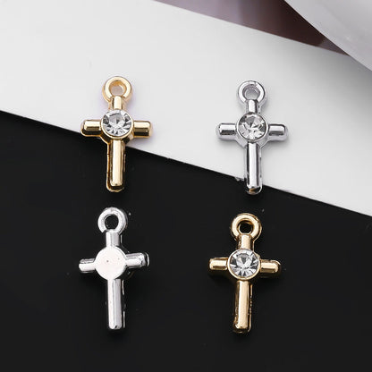 Rhinestone Cross Pendant Charms