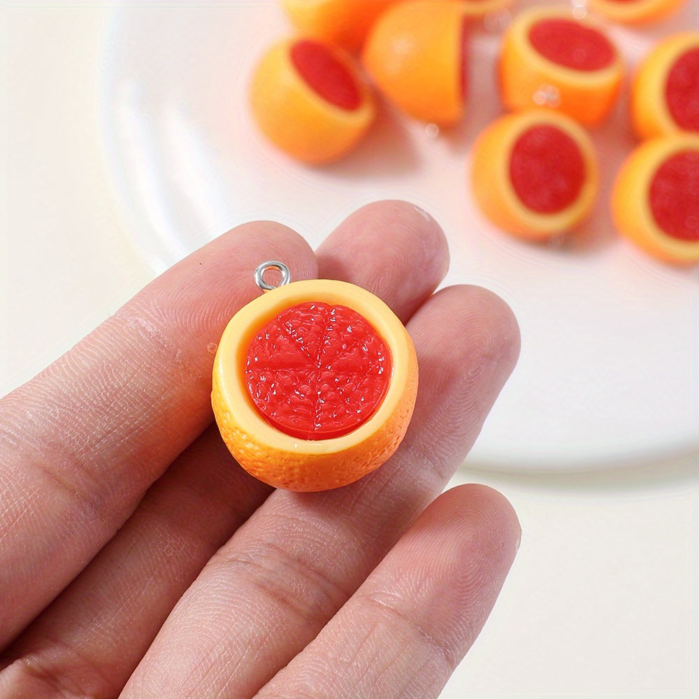 Orange Resin Fruit Charms