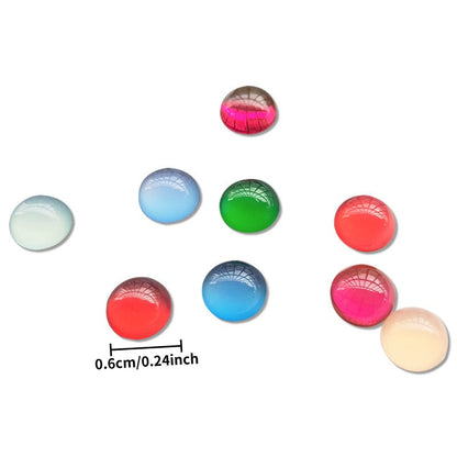 Cat Eye Resin Semicircle Beads