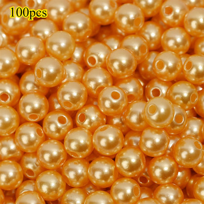 Colorful Imitation Pearl Acrylic Beads