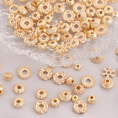 20PCS Gold Alloy Multi-Shape Spacer Bead Set