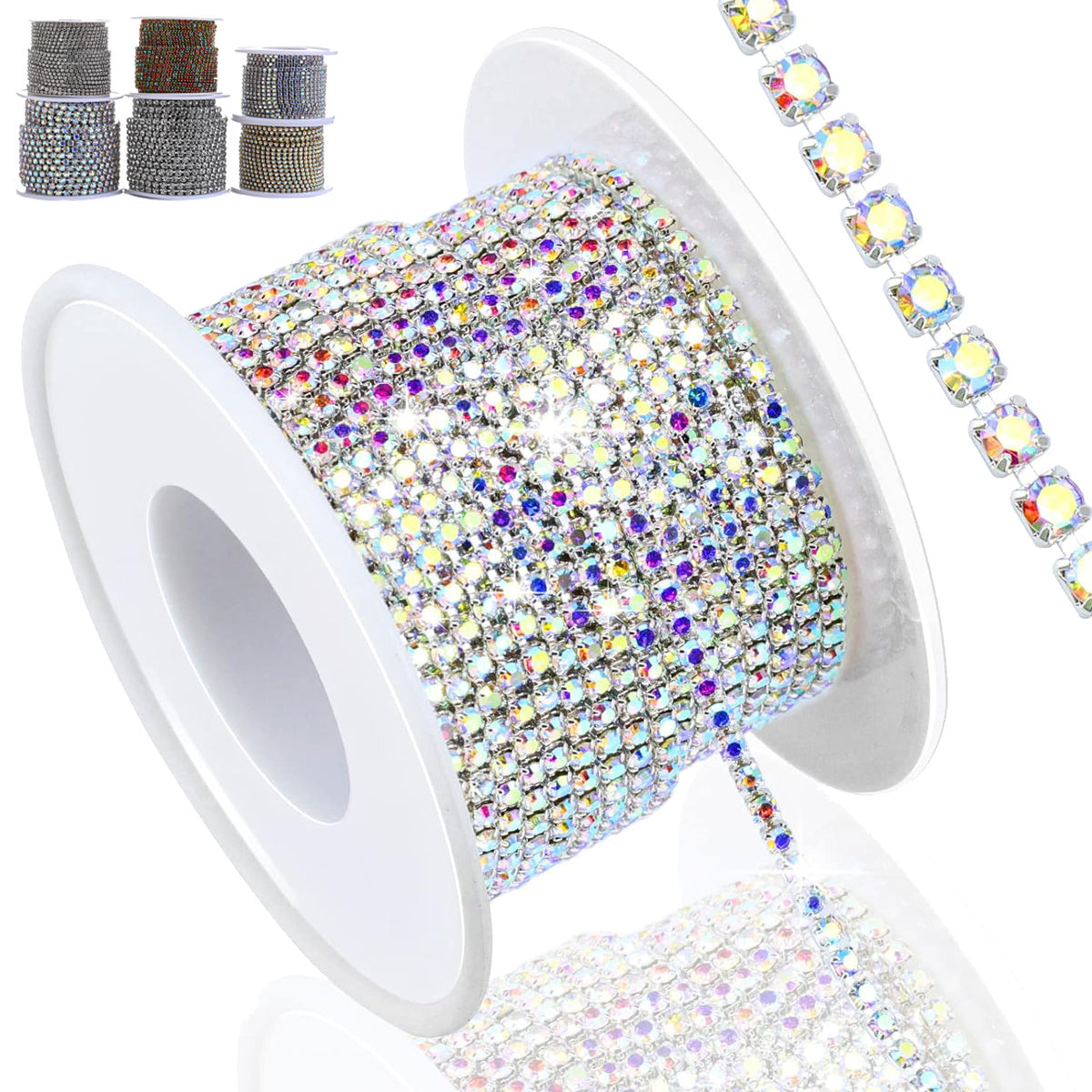 1 Roll 10 Yards Sparkling Rhinestone Chain Trim