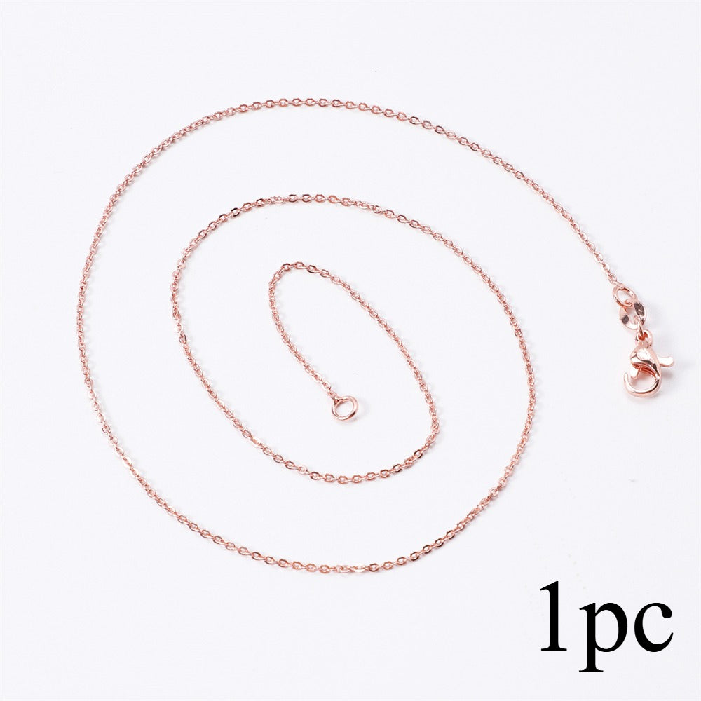 1PC 1.2mm Copper Necklace Chain with Lobster Clasp