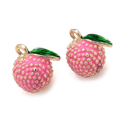 2PCS Fruit Series Alloy Pendant Set