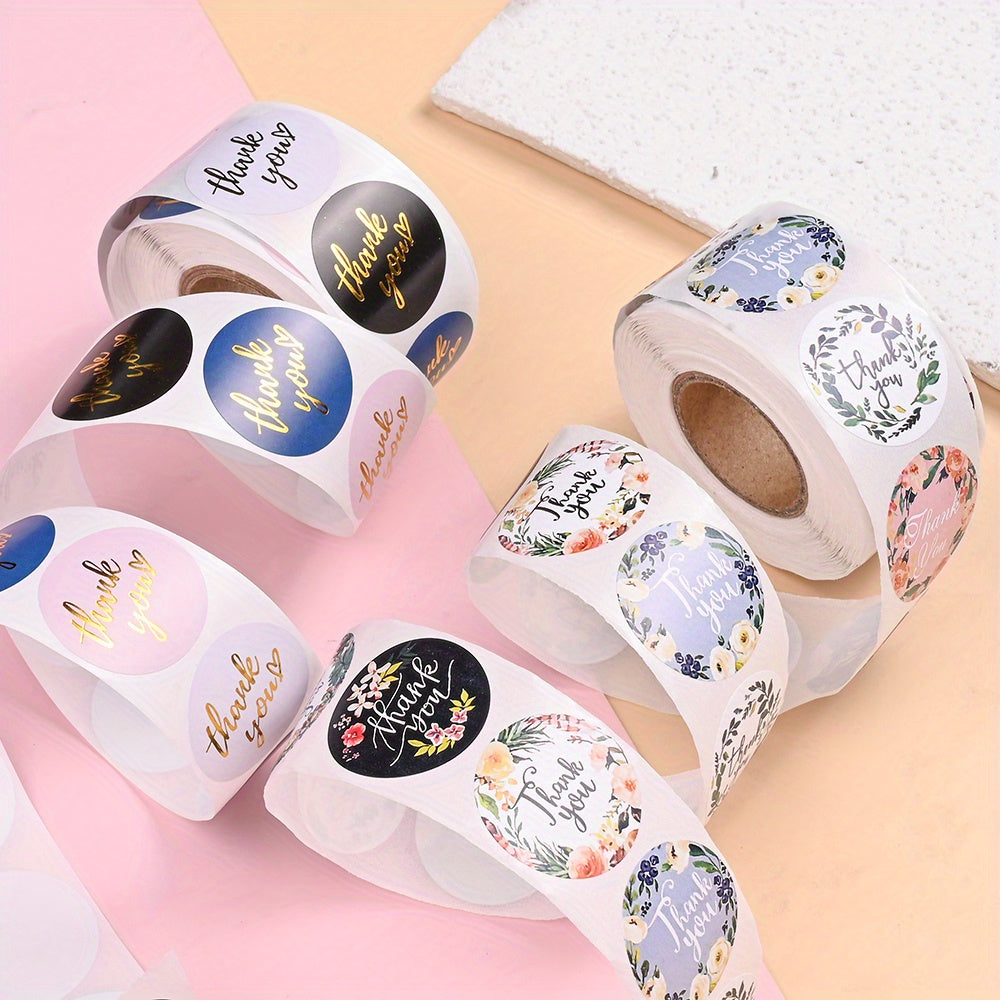 Floral Thank You Stickers
