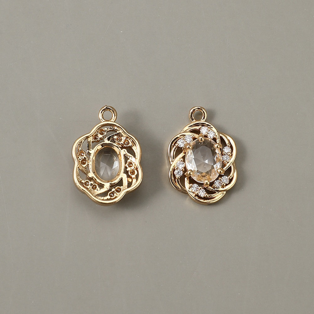 Glass Flower Pendants