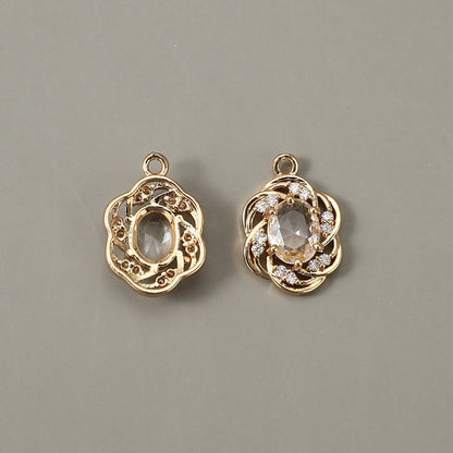 Glass Flower Pendants