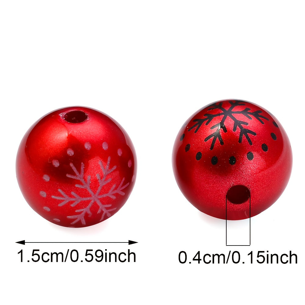 Christmas Snowflake Acrylic Beads