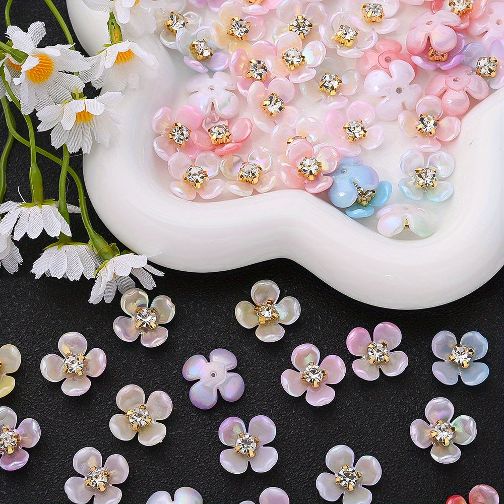 Gradient Flower Acrylic Beads