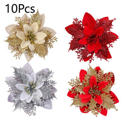 Elegant Handmade Christmas Plastic Flowers