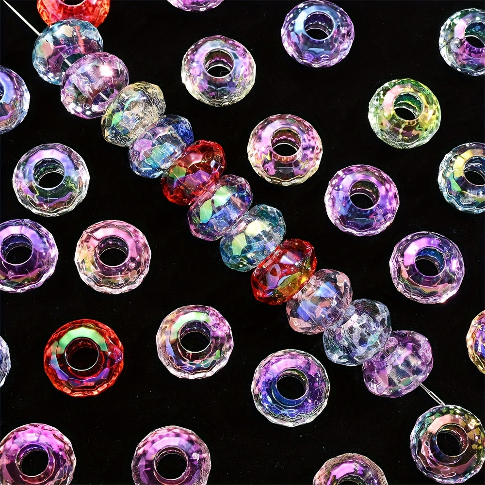 20PCS 9×15mm Large-Hole Acrylic Spacer Beads