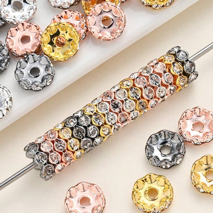 30/50PCS 12mm Mixed Color Wavy Crystal Bead Set