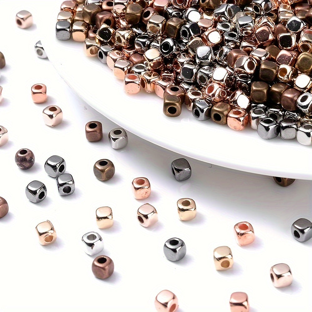 100PCS 3mm Multicolor Cube CCB Spacer Bead Set