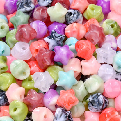 Star Pattern Acrylic Beads