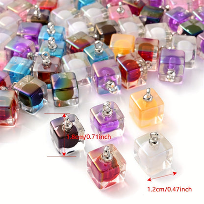 10PCS 12×18mm Square Acrylic Pendant Set