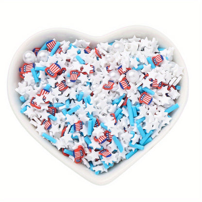 American Independence Day Patriotic Star Spacer Beads