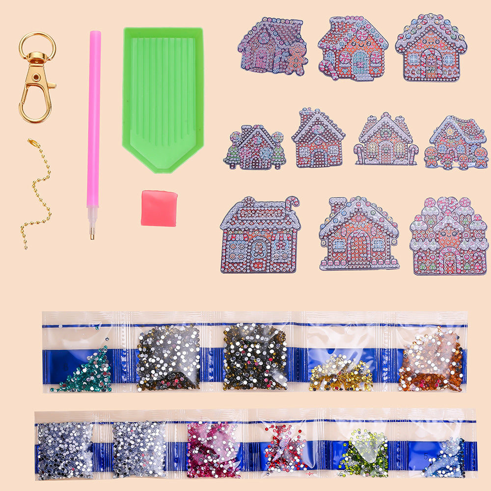 Christmas Diamond Painting Keychain Kit