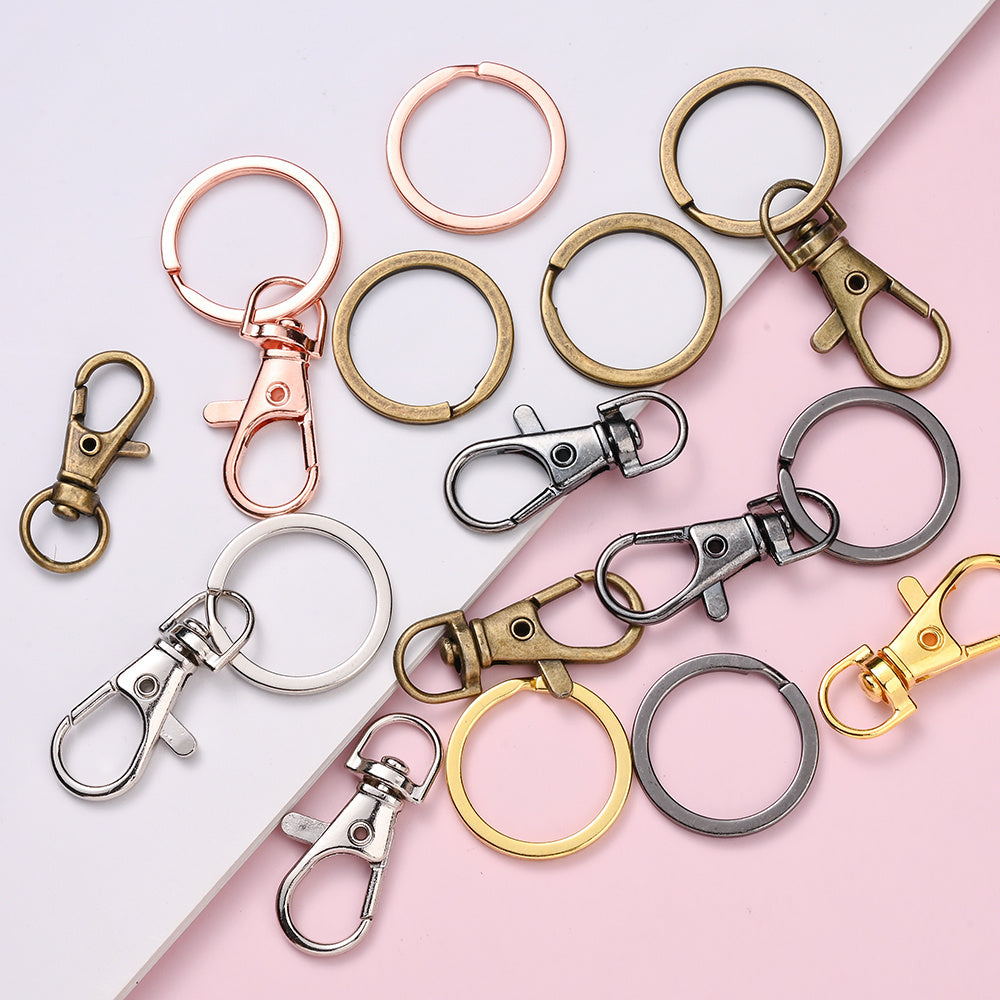 Zinc Alloy Circle Keychain Set