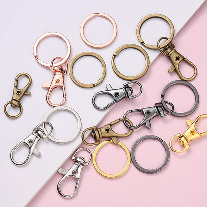 Zinc Alloy Circle Keychain Set