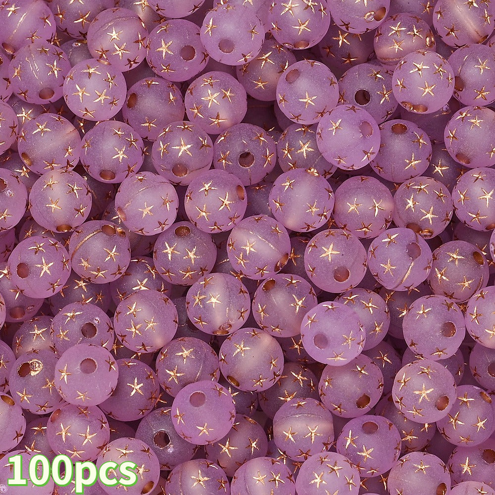 Matte Star Acrylic Spacer Beads
