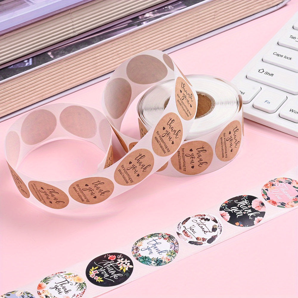 Floral Thank You Stickers