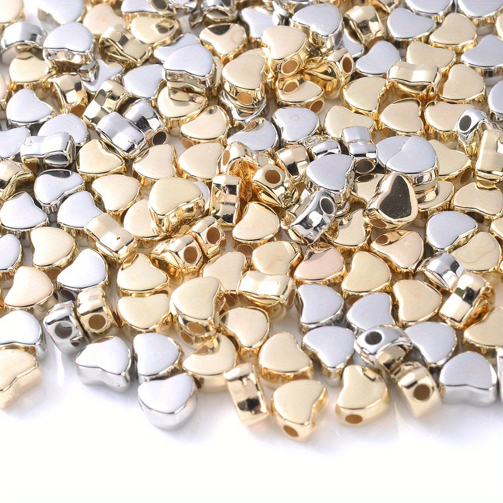 Gold & Silver Love CCB Beads
