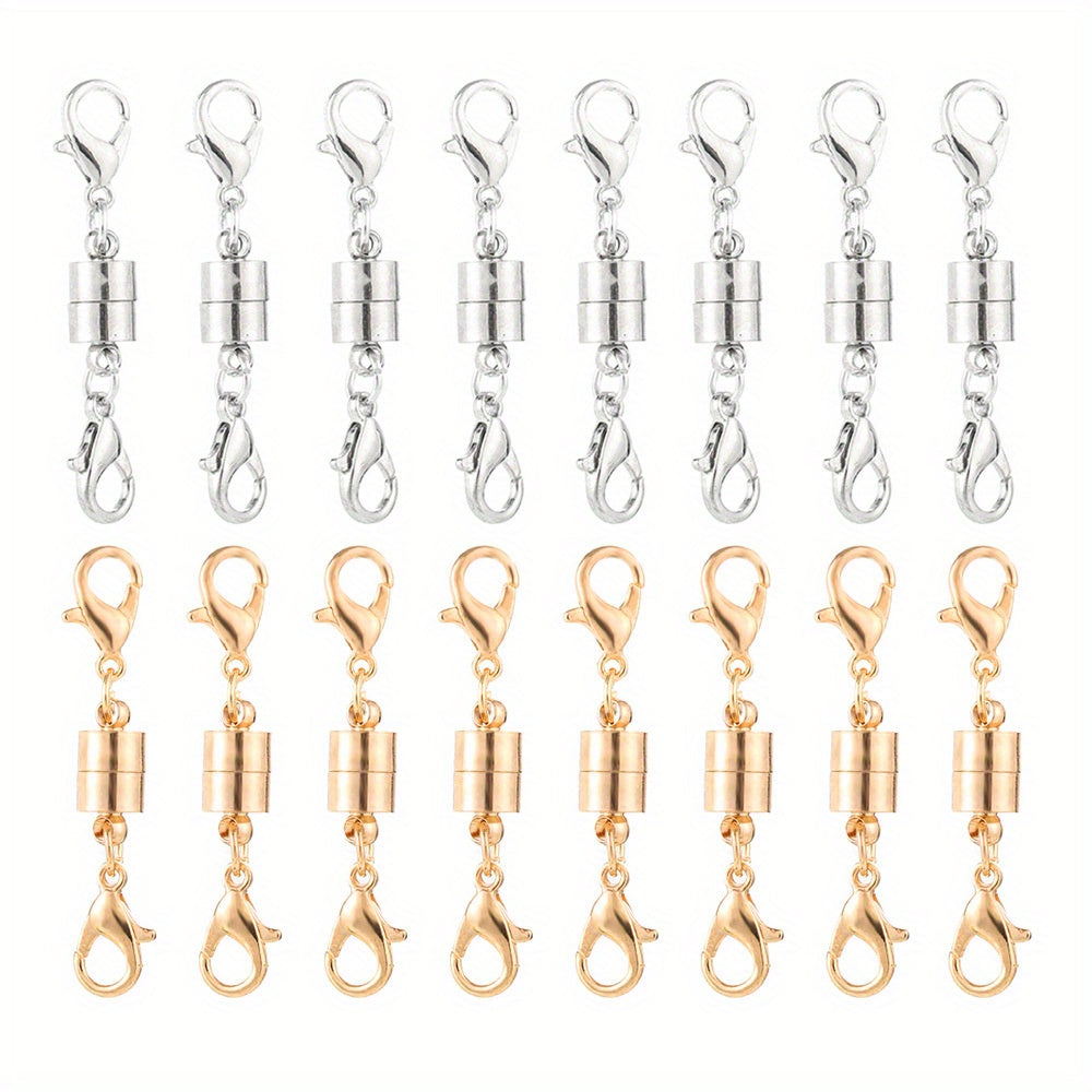 16-Piece Gold & Silver Magnetic Jewelry Clasps