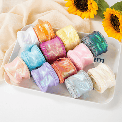 10-Yard 4 cm Iridescent Fishtail Organza Ribbon