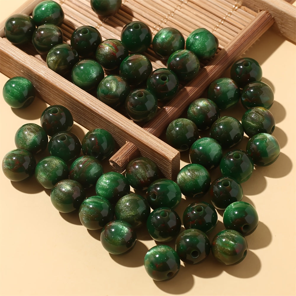 Starry Sky Round Resin Beads