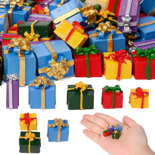Colorful Resin Christmas Gift Box Miniatures