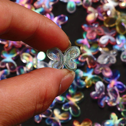 Clear Butterfly Acrylic Beads