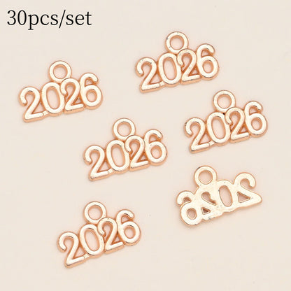 Vintage Number Letter Metal Charms