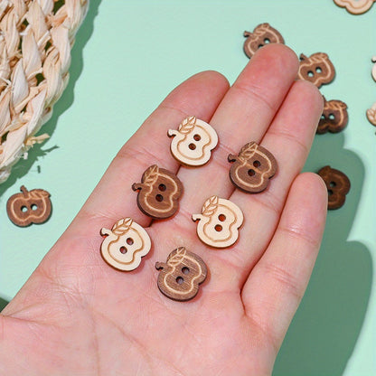 Apple Wood Double Hole Buttons