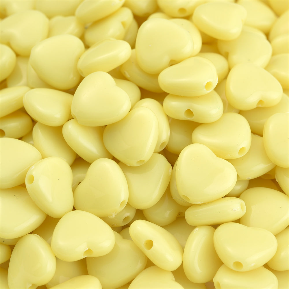 Acrylic Love Heart Beads