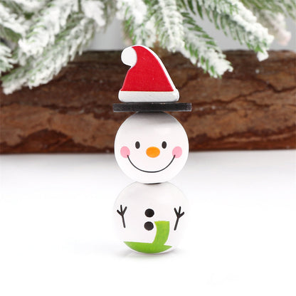 Vibrant Snowman Wooden Beads