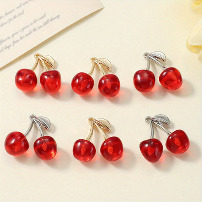 2PCS Fruit Cherry Fashion Pendant Set