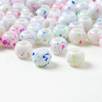 Speckled Acrylic Large Hole Beads