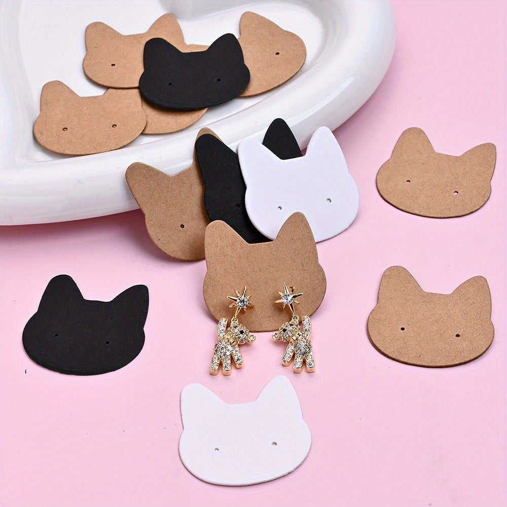 Colorful Cat Shape Jewelry Display Cards with Bags