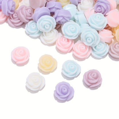 Glowing Rose Acrylic Beads