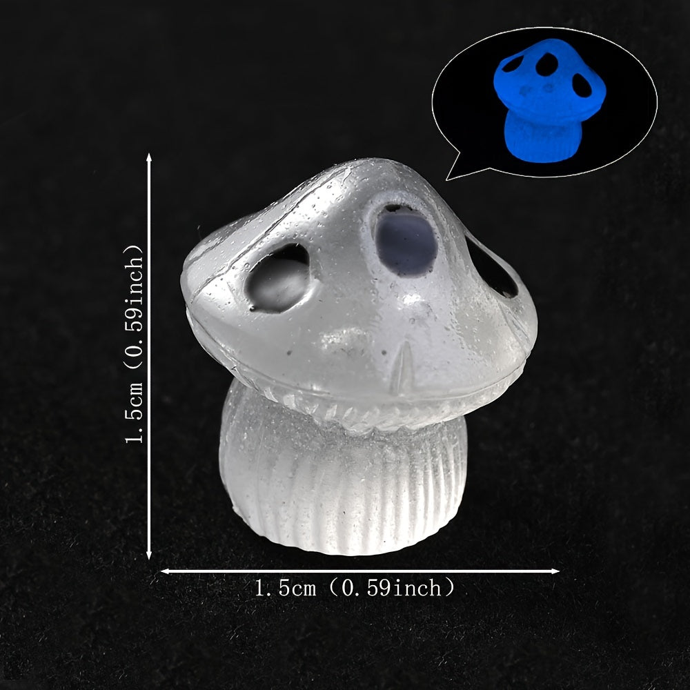 Luminous Resin Mushroom Beads