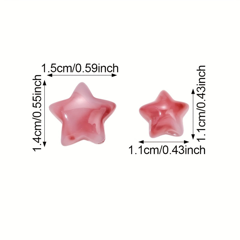 Star Pattern Acrylic Beads