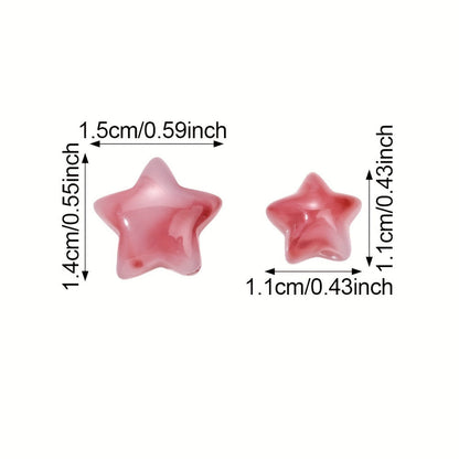 Star Pattern Acrylic Beads