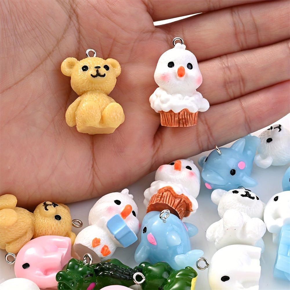 3D Animal Resin Pendant Set