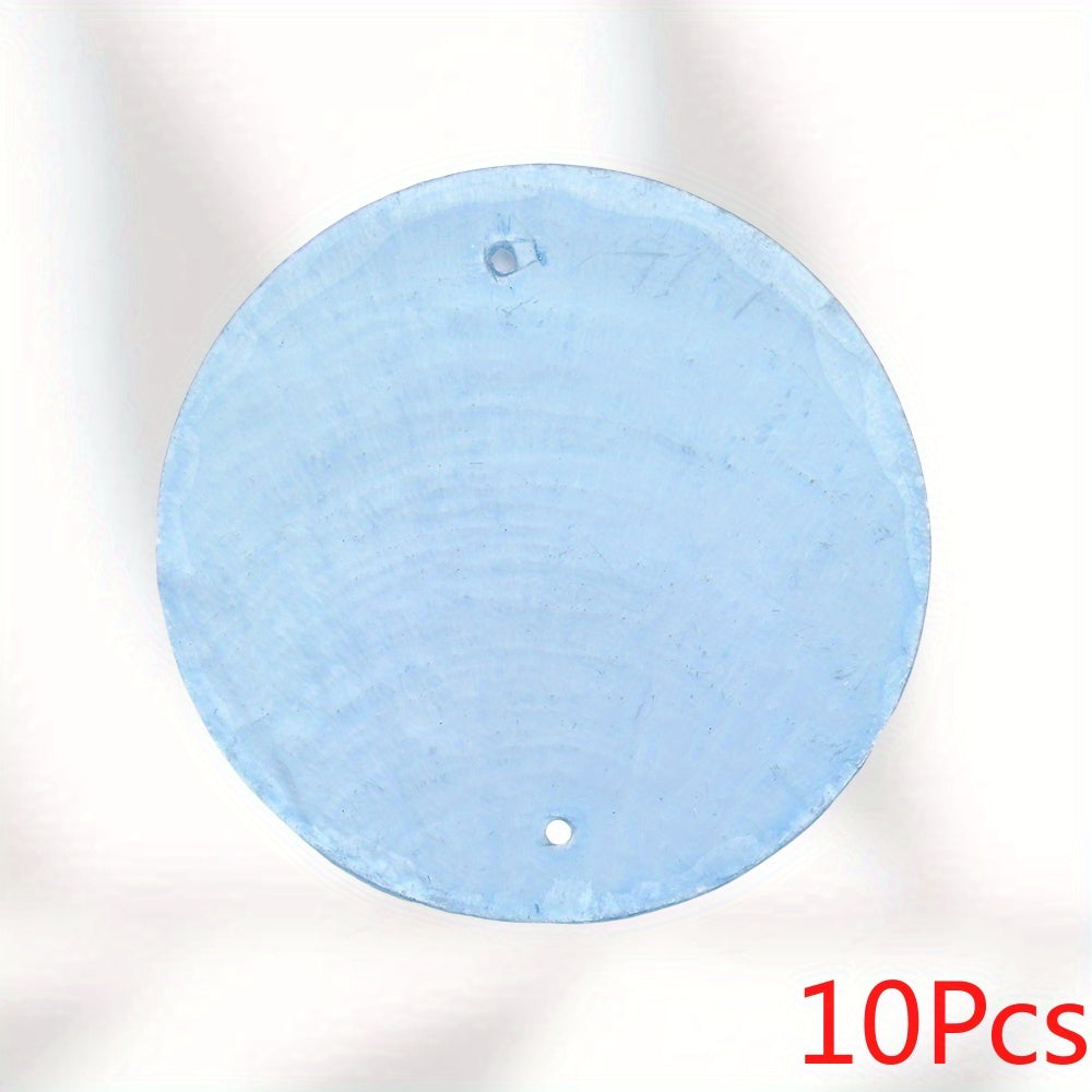 10-Piece Round Ocean Stone Pendants