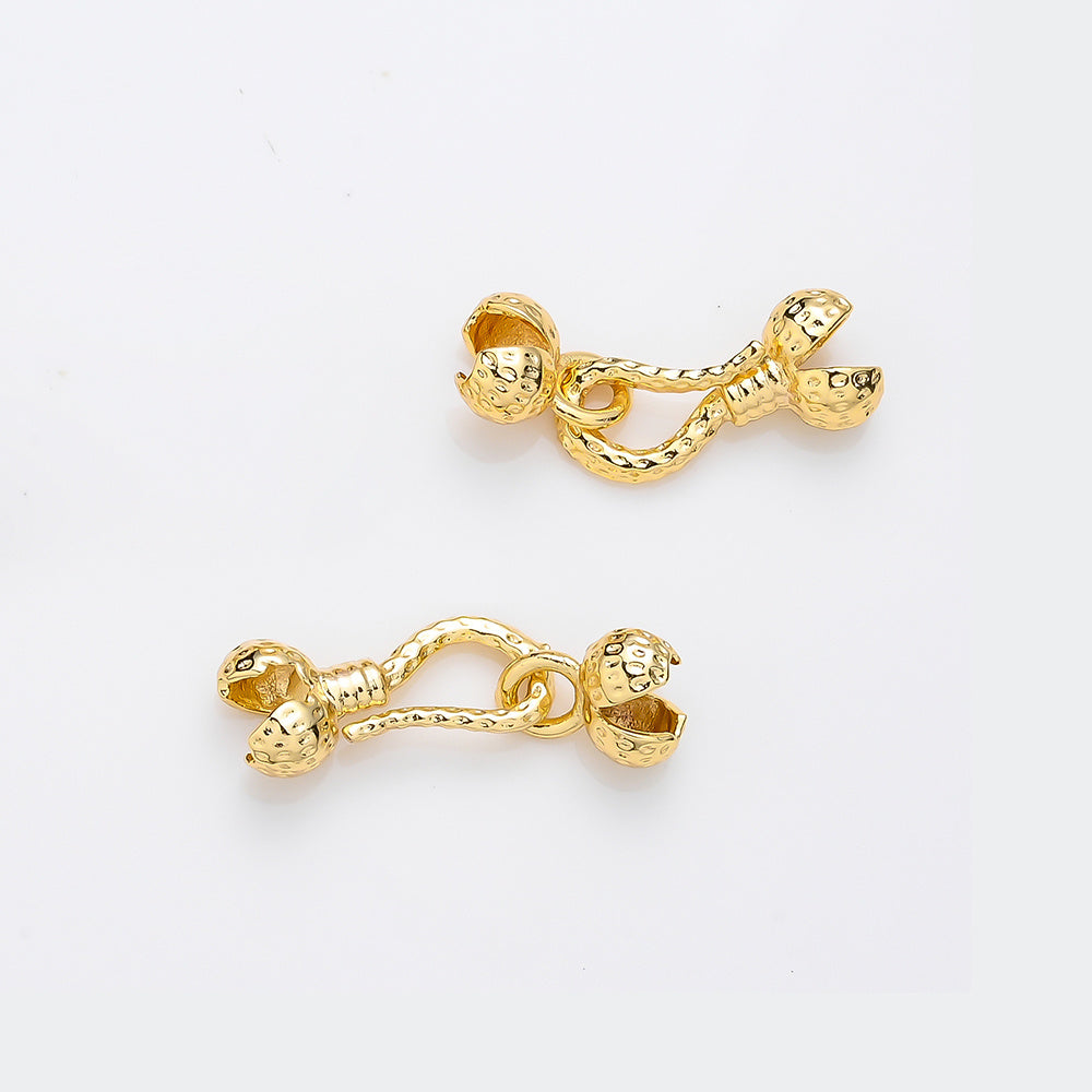 Gold Brass Fish Hook Clasps