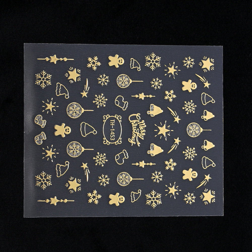 Gold Pattern Manicure Stickers