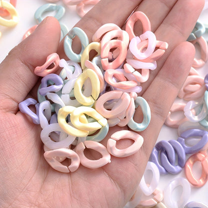 Sparkling Acrylic Oval Chain Beads