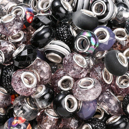 Cracked Imitation Ceramic Acrylic Spacer Beads