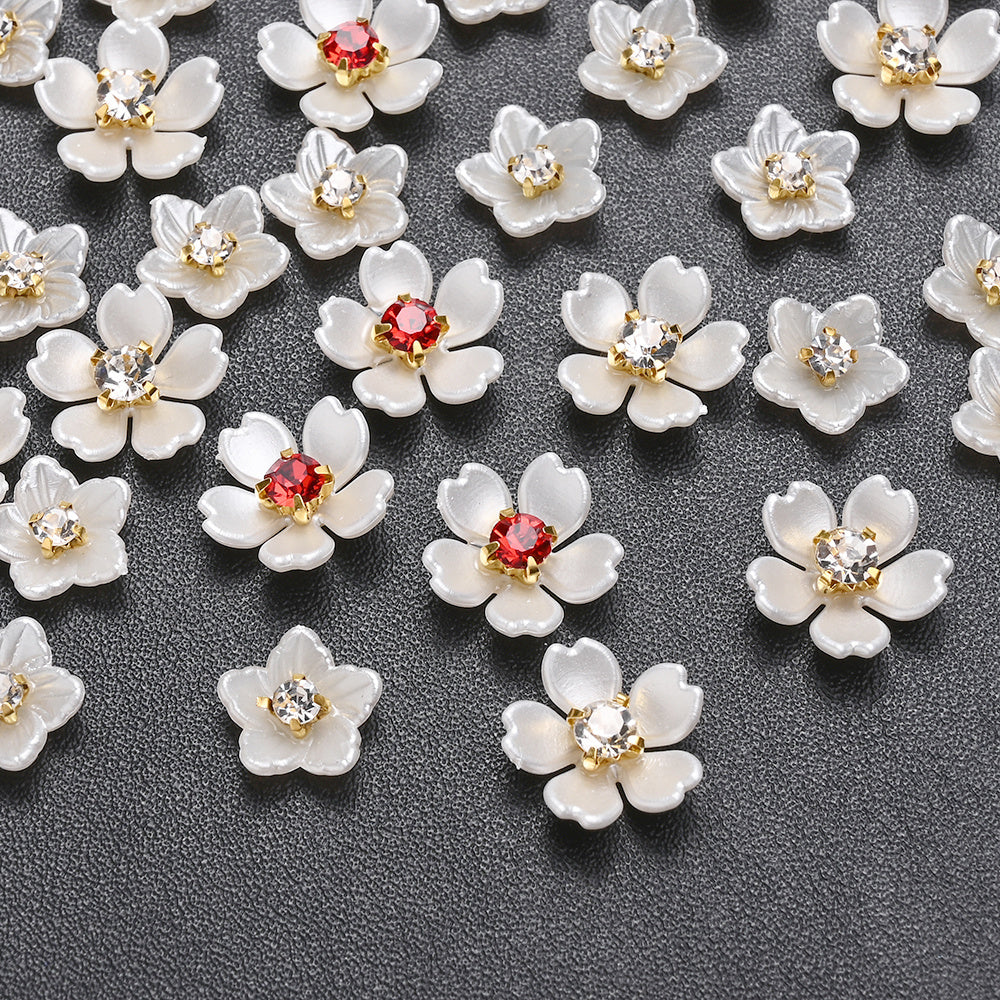 Acrylic Rhinestone Flower Patches